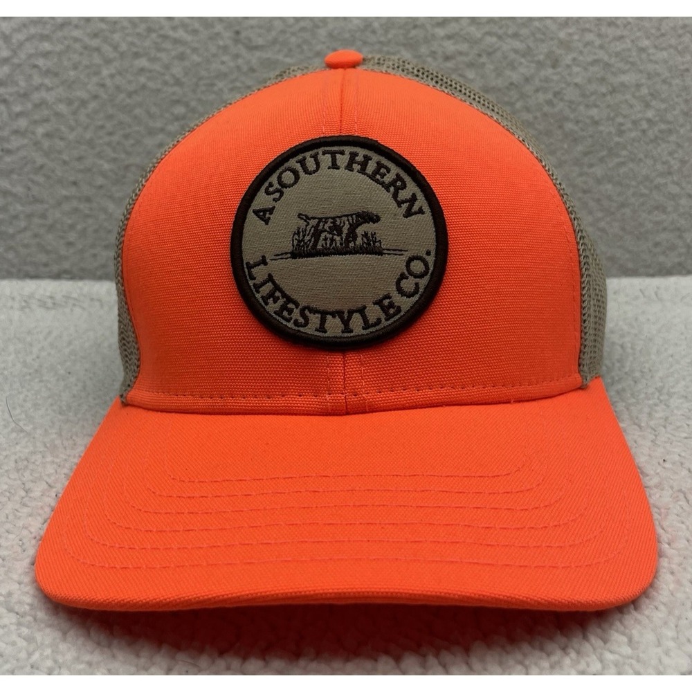 A Southern Lifestyle Co Trucker Hat Snapback Dog Orange Hi-Vis Safety Hunting - Picture 2 of 8